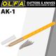 OLFA Cutter Model Ak-1 Art Knife X25 Spare Blades